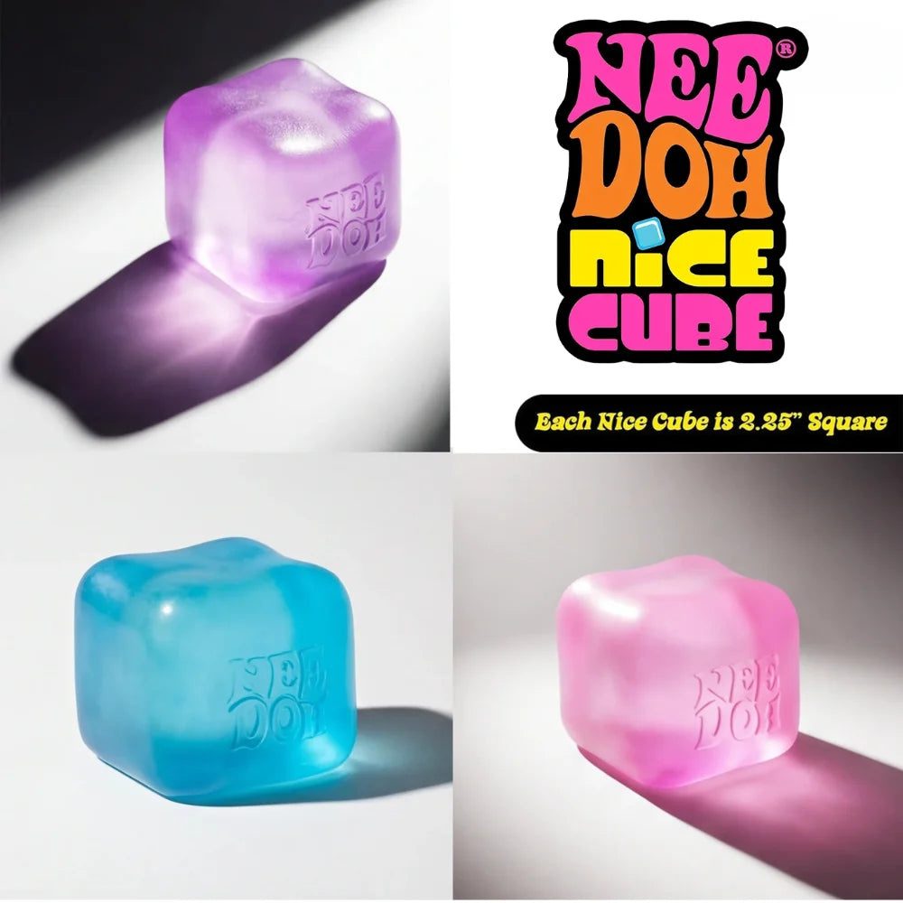 Squishy Nee Doh Trending Jellyfish & Cube Squish Toy, Soft Jelly Squeeze Stress Relief Fidget Toy Sensory NeeDoh for Adults