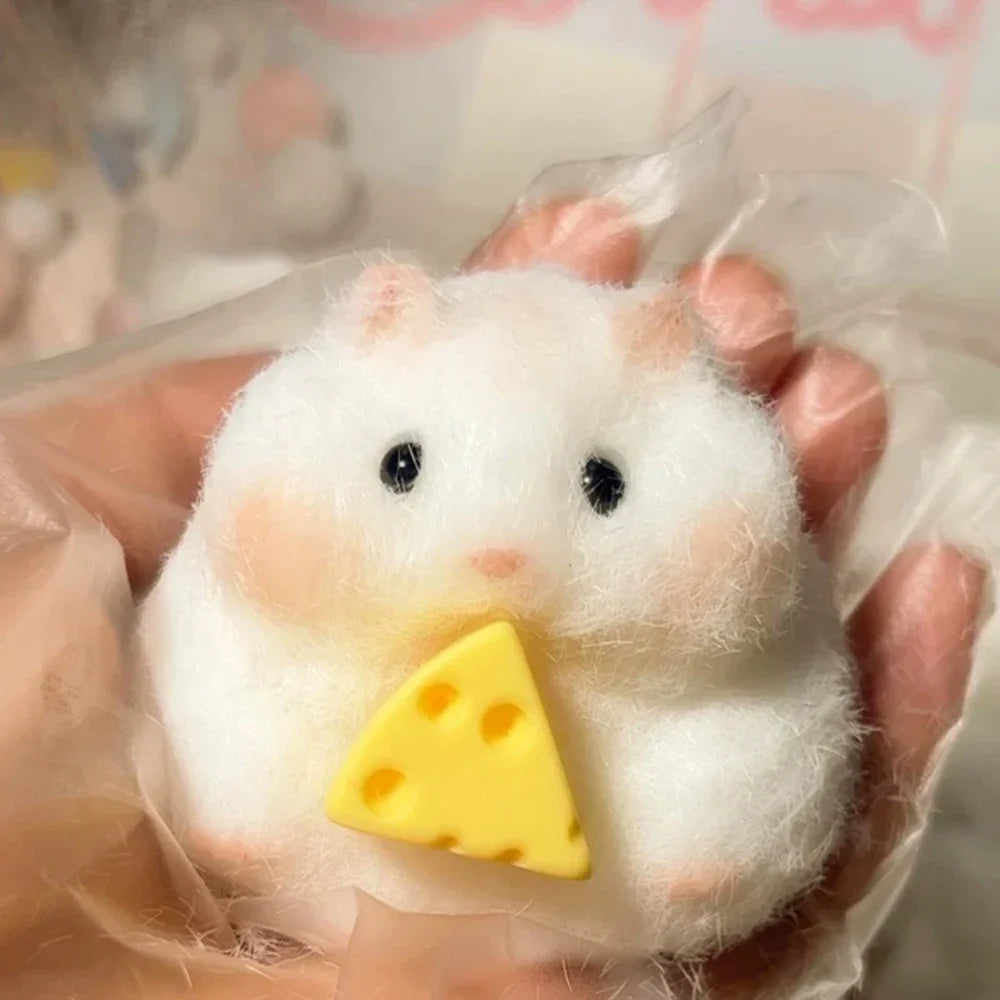 NEW Hamster Taba Squishy | Mushy Silicone | Fuzzy Cute Hamster