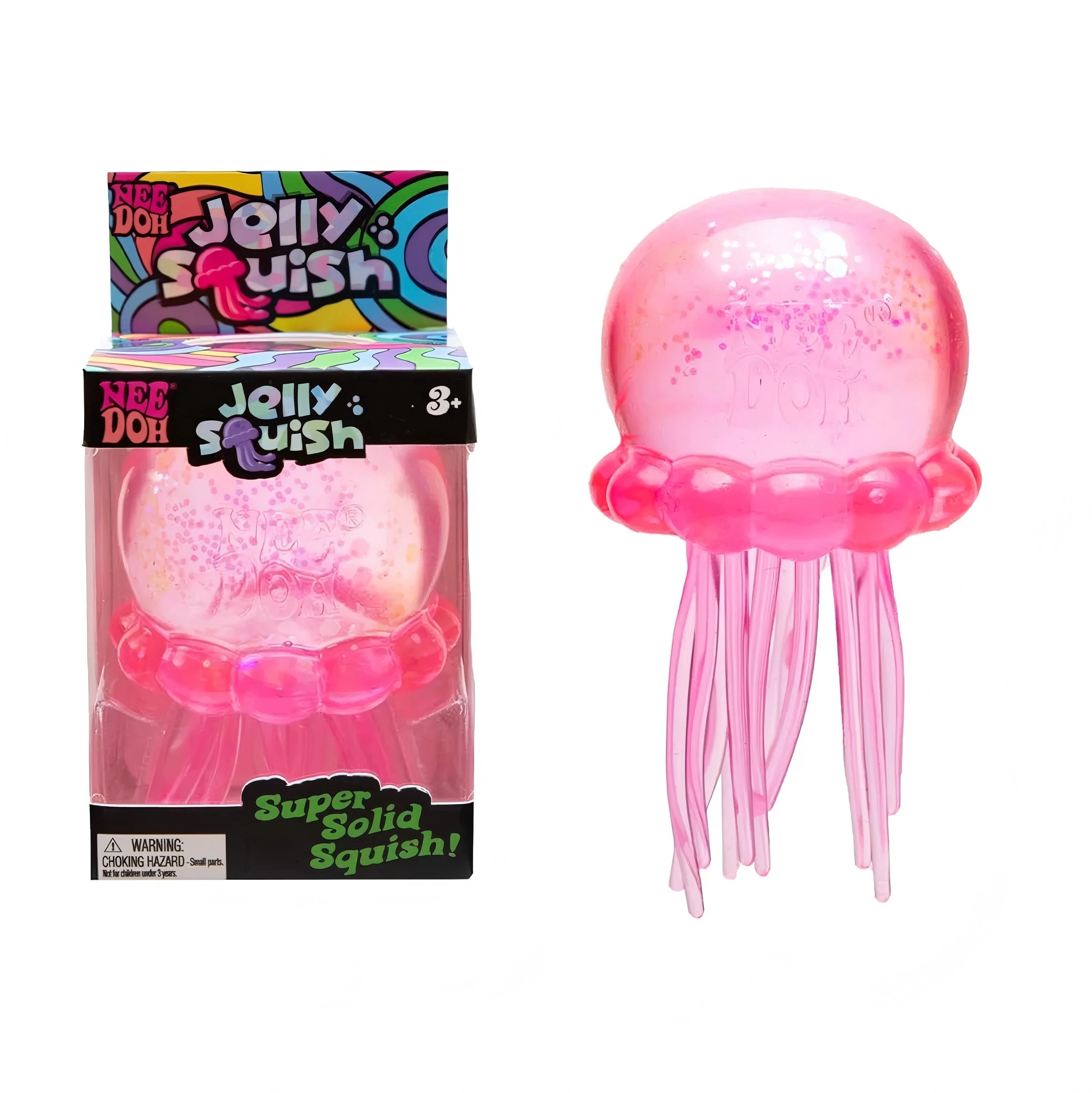 Squishy Nee Doh Trending Jellyfish & Cube Squish Toy, Soft Jelly Squeeze Stress Relief Fidget Toy Sensory NeeDoh for Adults