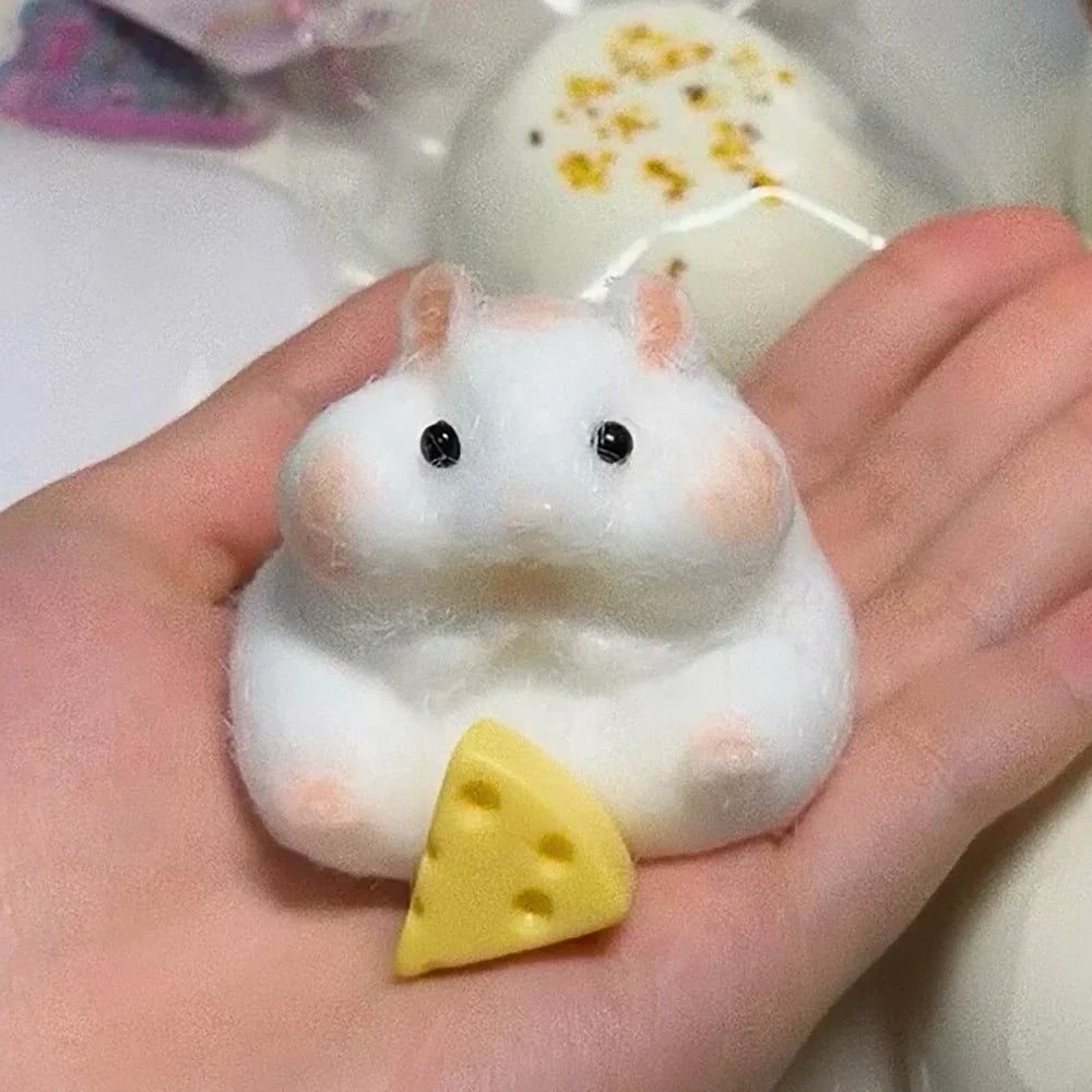 NEW Hamster Taba Squishy | Mushy Silicone | Fuzzy Cute Hamster