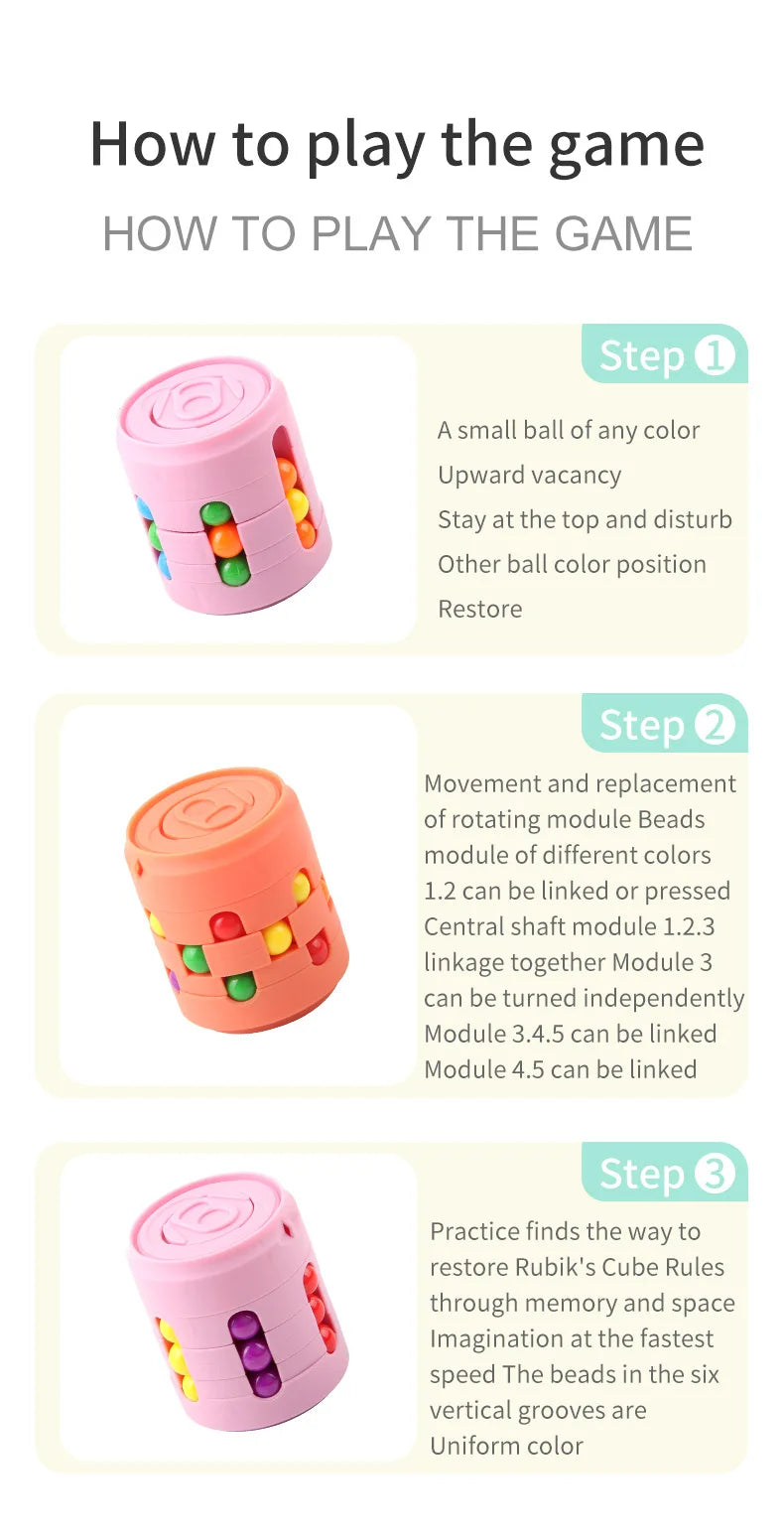 Multi Function Fidget | Colorful Beads |Relieves Stress