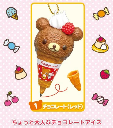 Ice Cream Bear Keychain | Cute Kawaii Capsule | Pen