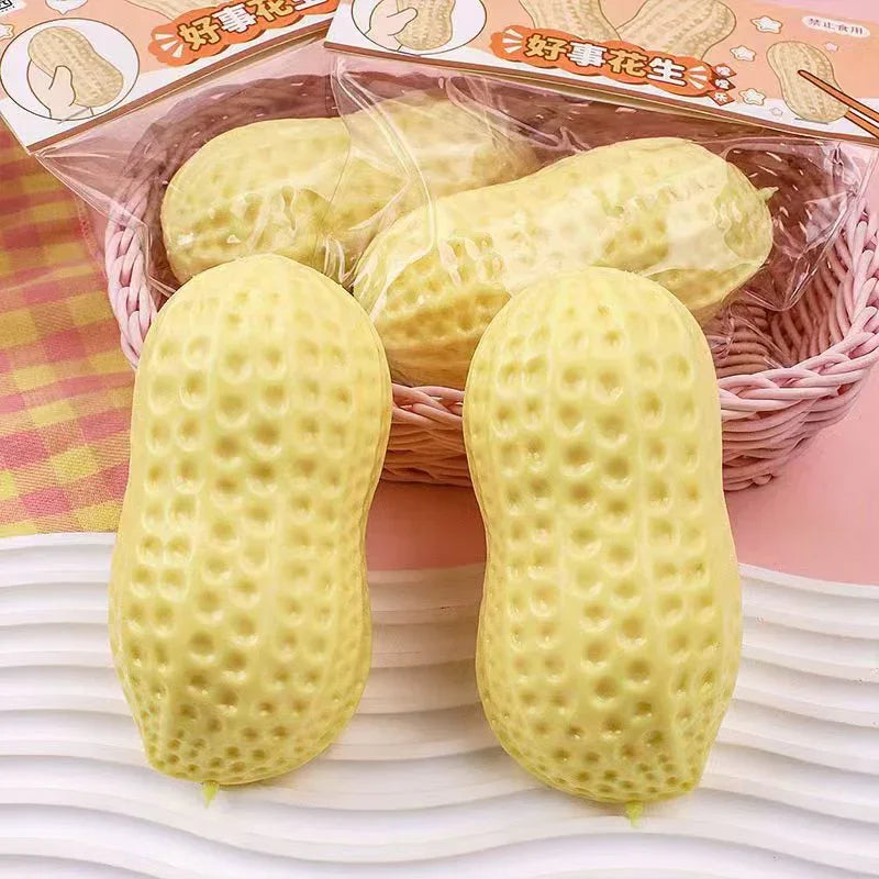 Realistic Peanut Squishy: Crunchy Squeeze Ball, Solid Maltose Texture Fidget, Aesthetic Office Desk Decor, New Arrival