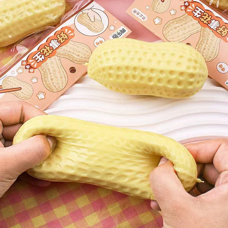 Realistic Peanut Squishy: Crunchy Squeeze Ball, Solid Maltose Texture Fidget, Aesthetic Office Desk Decor, New Arrival