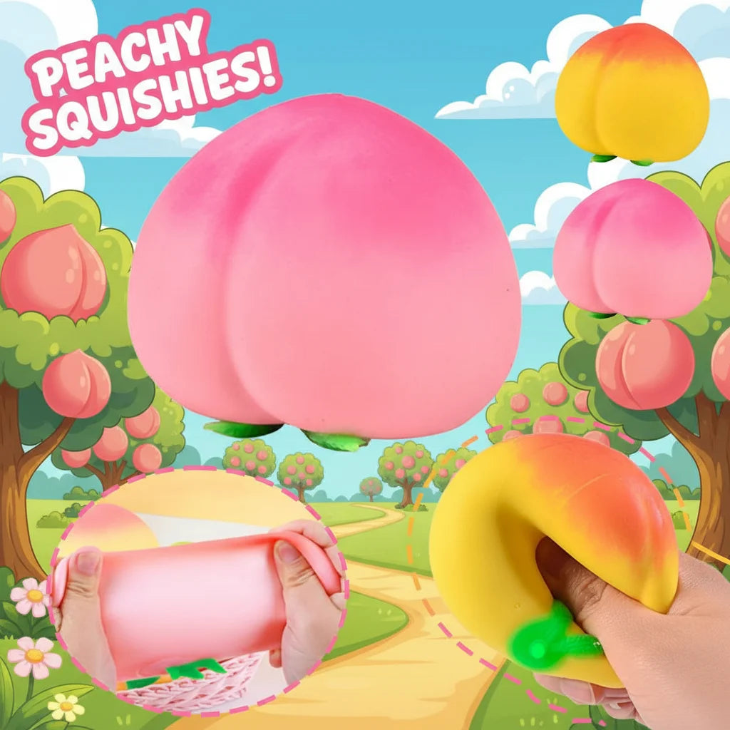 Jumbo Peach Squishy | Slow Rise