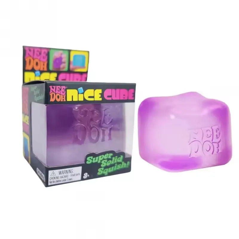 Squishy Nee Doh Trending Jellyfish & Cube Squish Toy, Soft Jelly Squeeze Stress Relief Fidget Toy Sensory NeeDoh for Adults