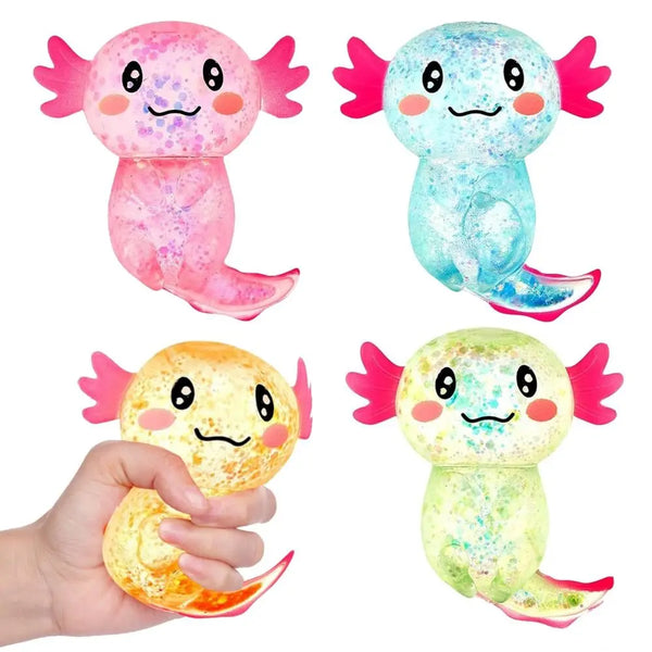 Axolotl Squishy | Glitter Squishy | Soothing Texture Cute Shape | Sugar Filled Squishy