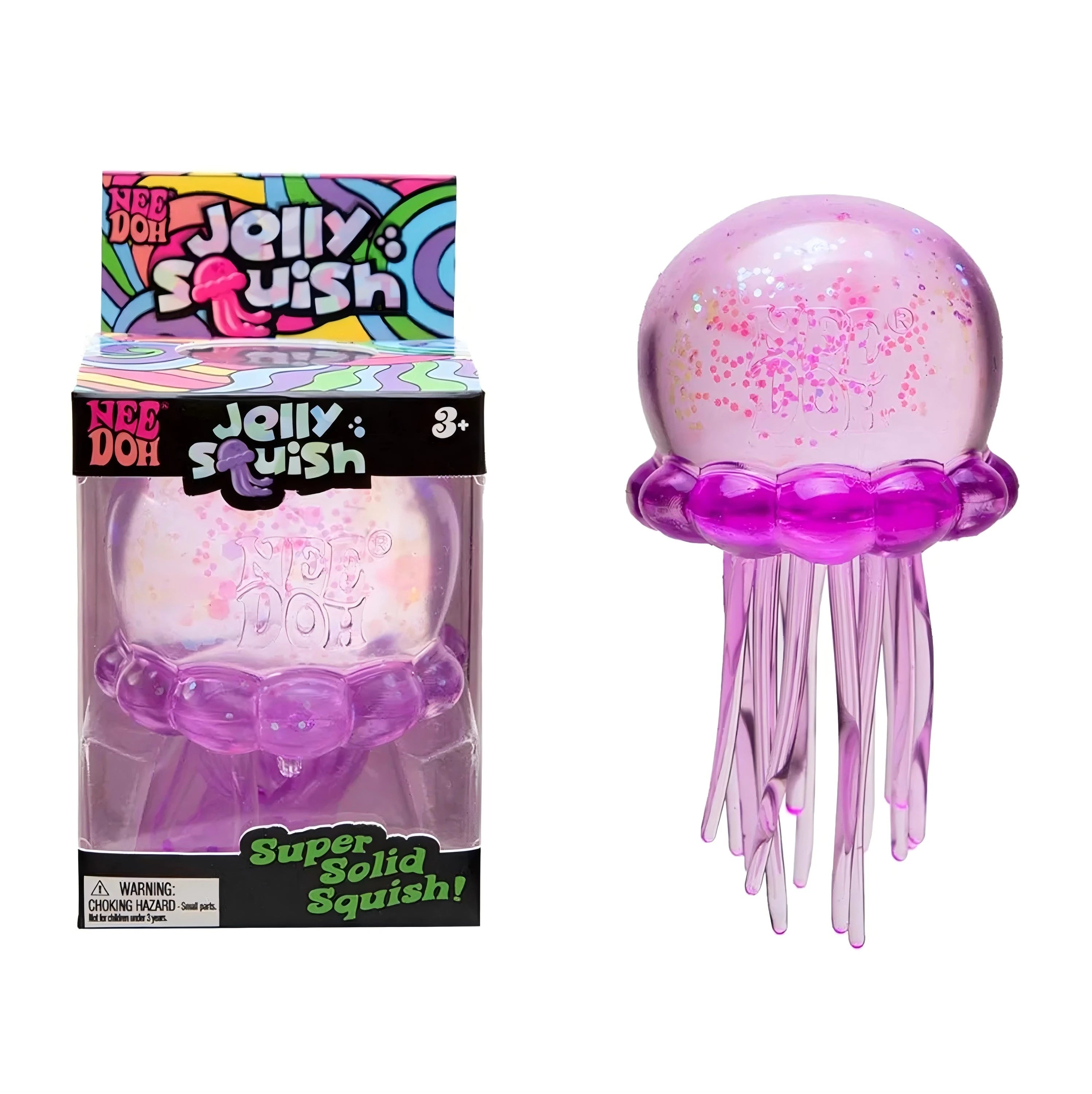 Squishy Nee Doh Trending Jellyfish & Cube Squish Toy, Soft Jelly Squeeze Stress Relief Fidget Toy Sensory NeeDoh for Adults