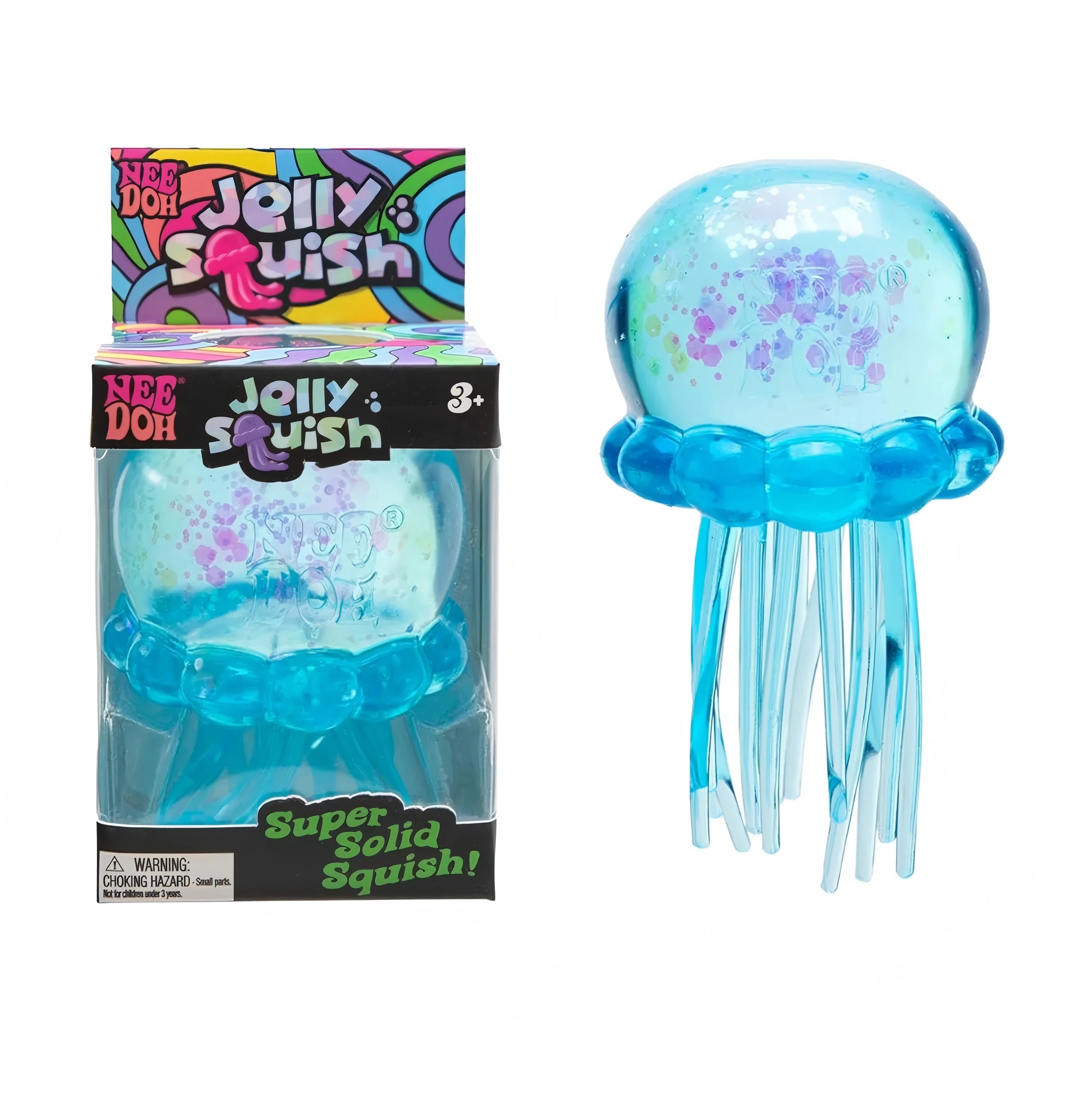 Squishy Nee Doh Trending Jellyfish & Cube Squish Toy, Soft Jelly Squeeze Stress Relief Fidget Toy Sensory NeeDoh for Adults